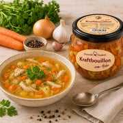 Norddeutsche Kraftbouillon vom Huhn – klar, kräftig & traditionell gekocht