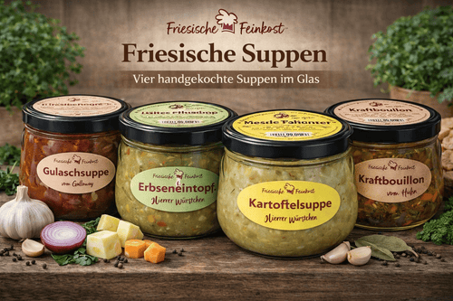 Friesische Feinkost Suppen-Genussbox - 4 handgefertigte Spezialitäten