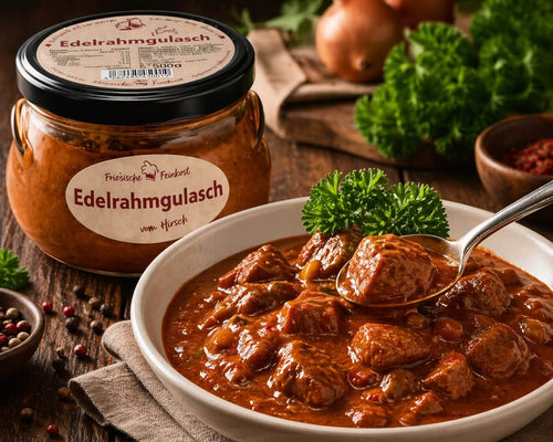 Nordisches Edelrahmgulasch vom Hirsch – handgekocht & besonders fein