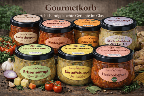 Gourmet Box – 8 handgekochte Gerichte im Glas (Bestseller Auswahl)