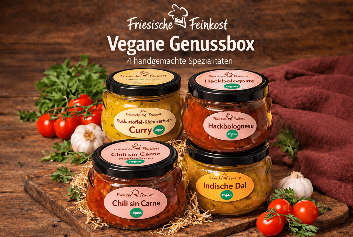 Vegane Genuss Box – 4 handgefertigte Spezialitäten