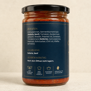 Chili sin Carne vegan – Glas mit Zutaten