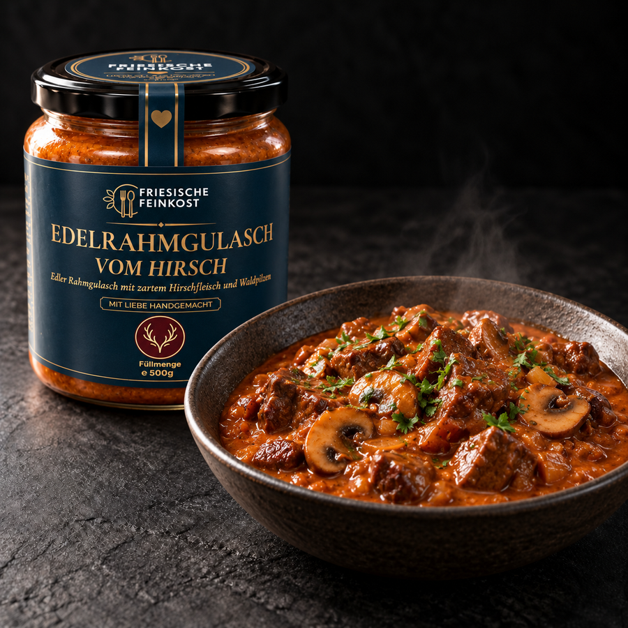 Edelrahmgulasch vom Hirsch im Glas von Friesische Feinkost