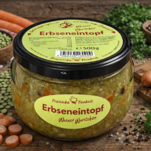 Norischer Erbseneintopf mit Wiener  Würstchen