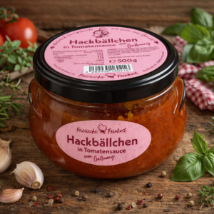 Nordische Hackbällchen in Tomatensauce